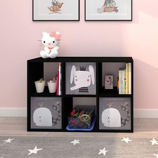 6 Cube Storage Organizer, Stackable, Book Shelf, Bedroom, Home Office