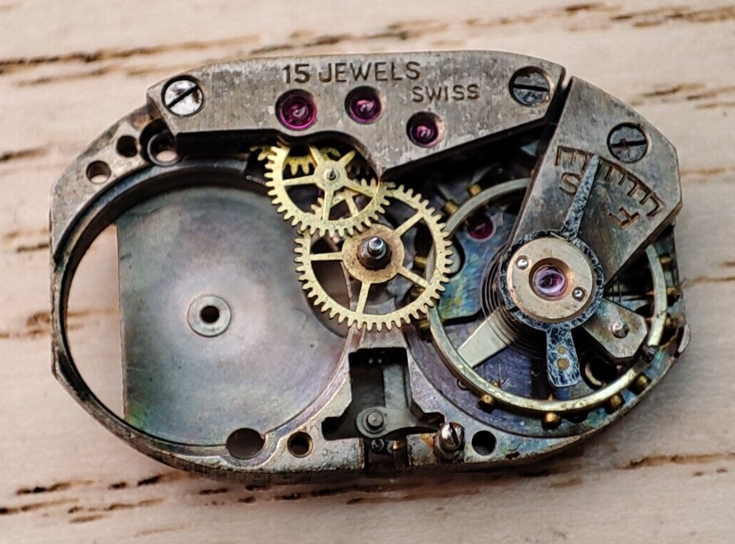 Vintage Watch Movement 112 19.6mm for Parts or Repair