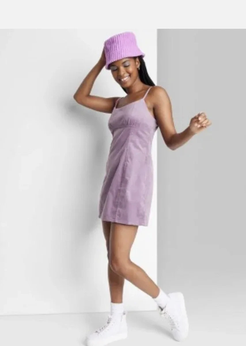 NWT Women s Sleeveless Cord Dress Wild Fable Corduroy large short