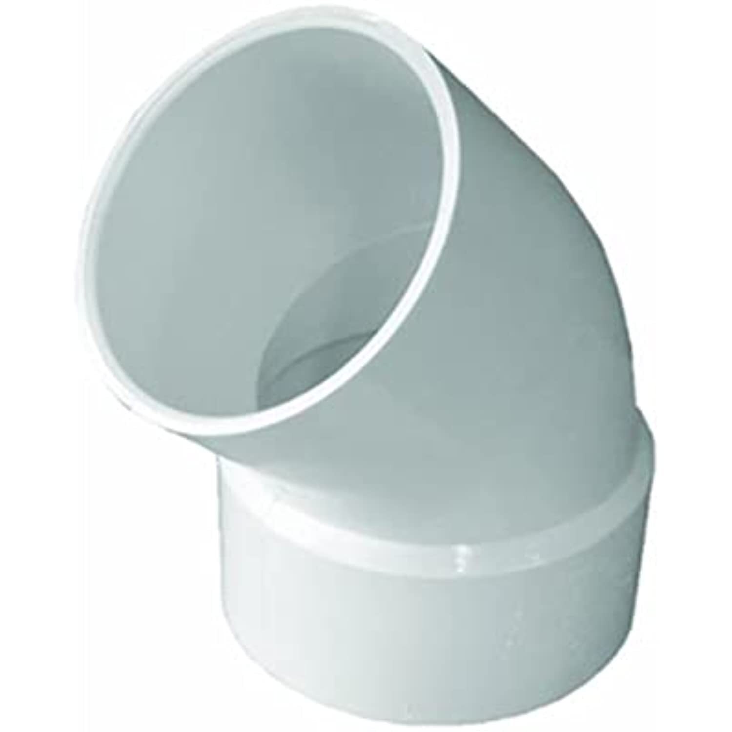 Schedule 40 PVC Pipe Fittings, Street Elbow, 45-Degree, 3-In., Hub x Spigot