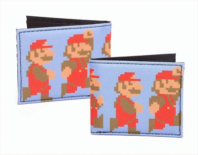 Nintendo - Rennende und springende Pixel Mario Gekdbörse Neu & OVP