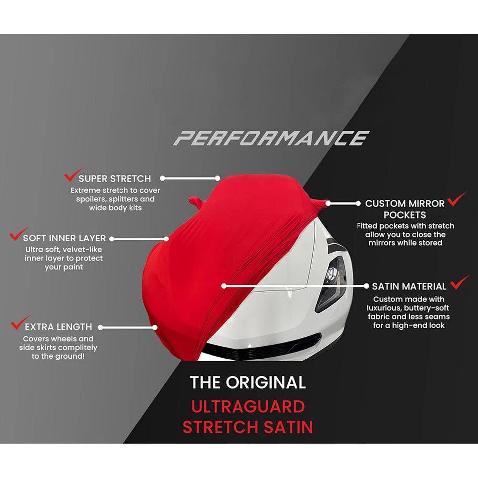 For LEXUS LC 500 Indoor Car Cover Stretch Satin Scratch Dust Proof Gray-Stripe - Image 3 of 4