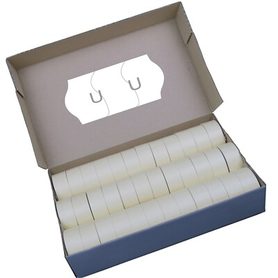 Etiketten Sato/Samark 26, 26x12mm weiß mit U-Stanzung Auszeichner Etikettierer