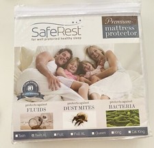 NEW SafeRest Mattress Protector Fitted Mattress Pad Cover - Waterproof TWIN XL