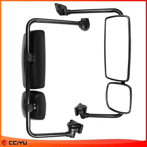 Mirrors Complete Left+Right Side Clear Black Heated Fits 2003-15 Freightliner M2
