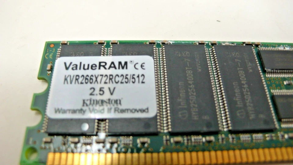 Kingston 512MB PC2100 DDR Memrory KVR266X72RC25-512 ECC 266Mhz 2.5v RAM - Image 2 of 4