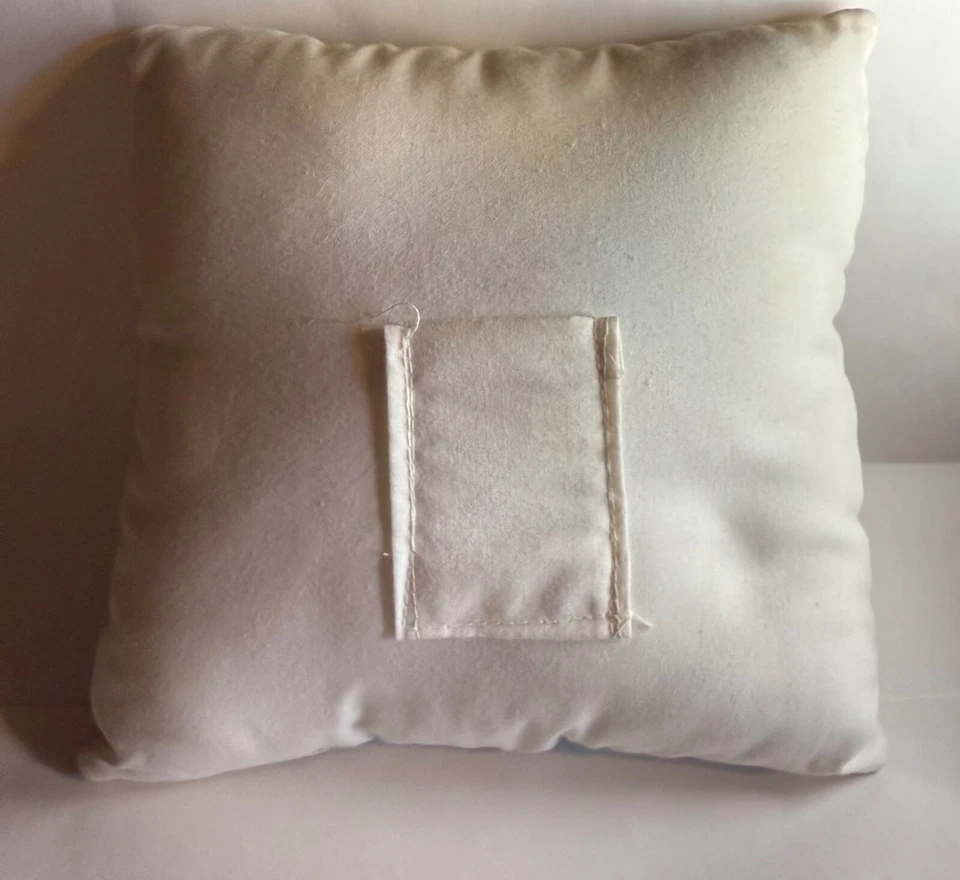 "Linda almohada de hadas de dientes de conejo acolchada a mano vintage 7"" x 7"" niño o niña" Foto 3 de 4