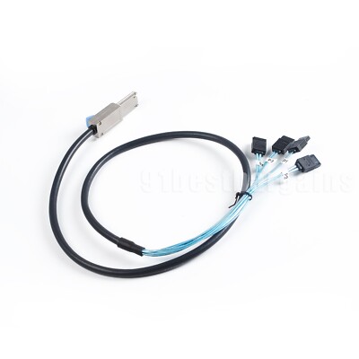 Mini SAS SFF-8088 To 4x SATA Adapter Cable - 1 Meter (3.3ft), Male To Female