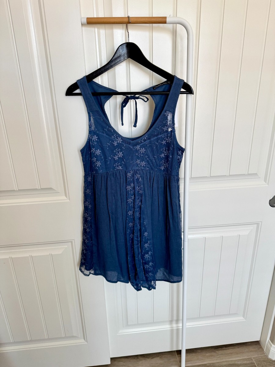 Abercrombie & Fitch - Lace Swing Dress - Navy Blue - NWT - Size: XS Petite | eBay Abercrombie & Fitch - Lace Swing Dress - Navy Blue - NWT - Size: XS Petite | eBay