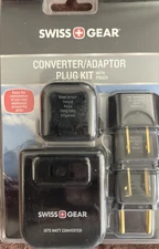 Swiss Gear Worldwide Global Electric Convertor/Adapter Plug Kit with Pouch Black