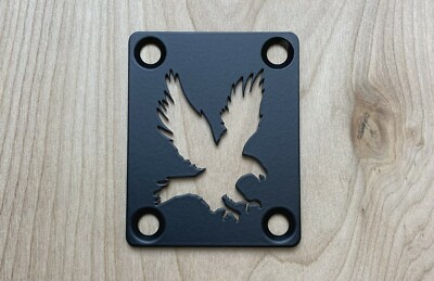 EAGLE Neck Plate for your Guitar or Bass - Industrial Black