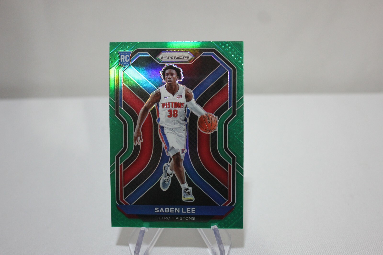 2020-21 Panini Prizm SABEN LEE Rookie GREEN PRIZM Pistons RC No. 261