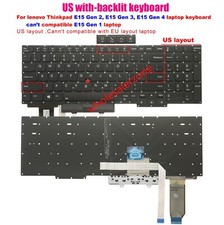 New english US backlit keyboard for lenovo Thinkpad E15 Gen 2,E15 Gen 3,Gen 4