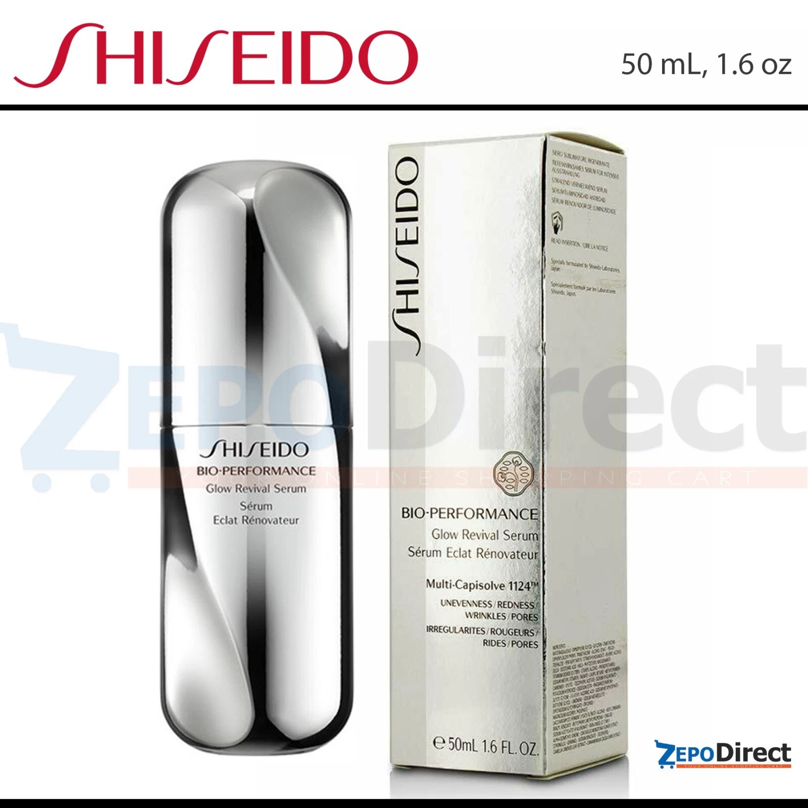 ⭐️⭐️⭐️⭐️⭐️ Shiseido Bio-Performance Glow Revival Serum Multi-Capisolve 1124, 50 mL, 1.6 oz