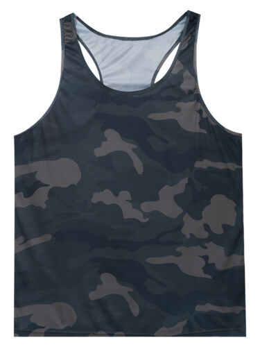 Men Gym Tank Top Vest Sleeveless Bodybuilding Fitness Muscle Workout Tee AU - Picture 65 of 77