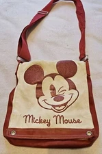 Unbranded Mickey Mouse Sholder Bag Canvas Nylon Adjustable Strap
