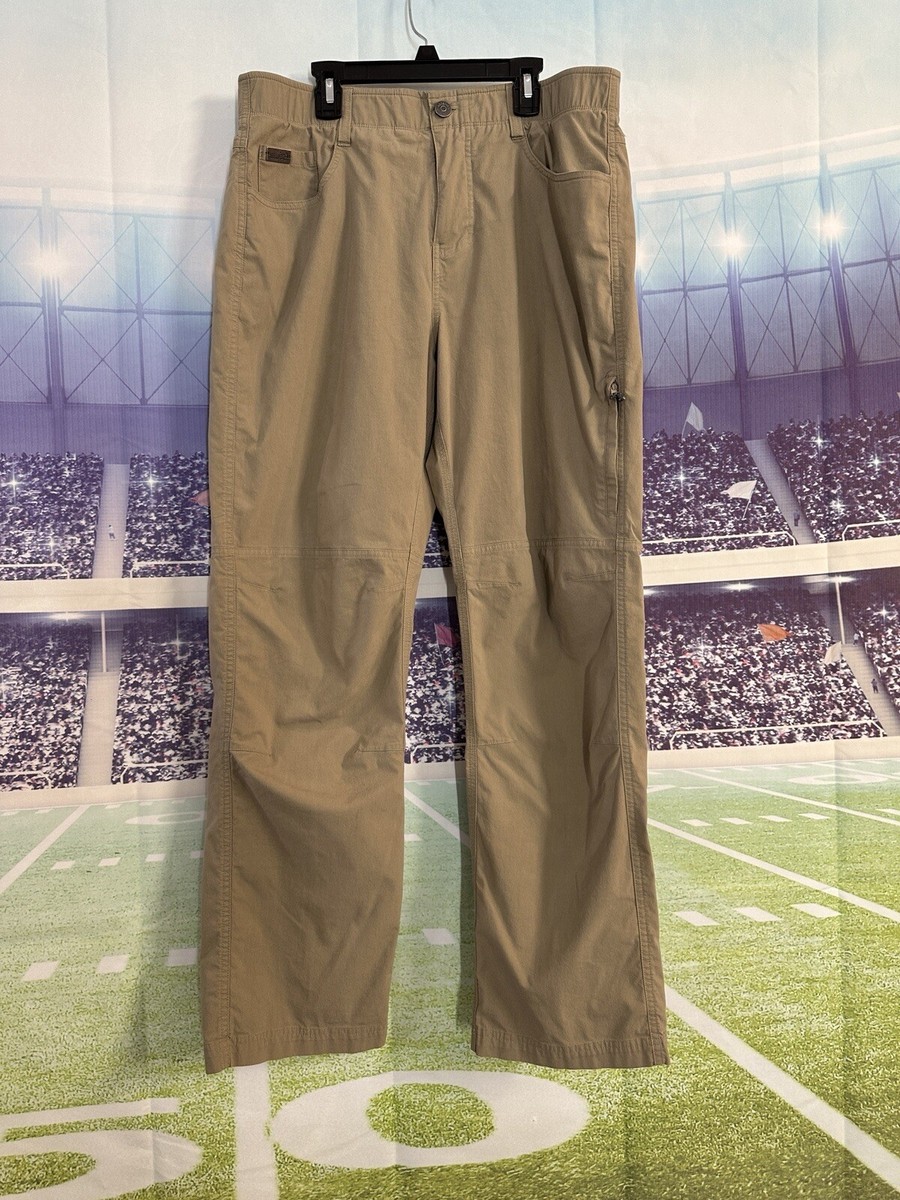 Ascend Pants Mens Khaki Tan Hiking Bass Pro Fishing Zipper (34x32