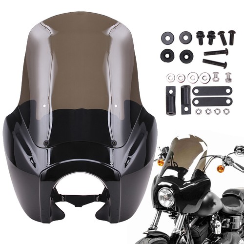 Front Fairing W/15'' Windshield Windscreen Fits for Harley Dyna Street-Bob FXDB - Picture 3 of 14
