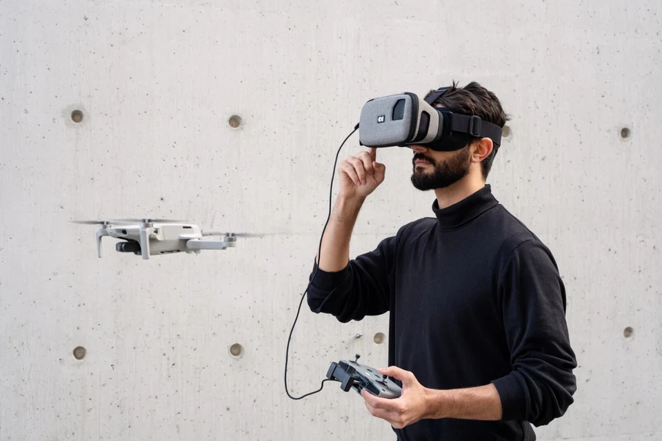 DroneMask 2 visore FPV Auriga DJI, FIMI, Parrot realtà aumentata video e film - Imagen 2 de 4