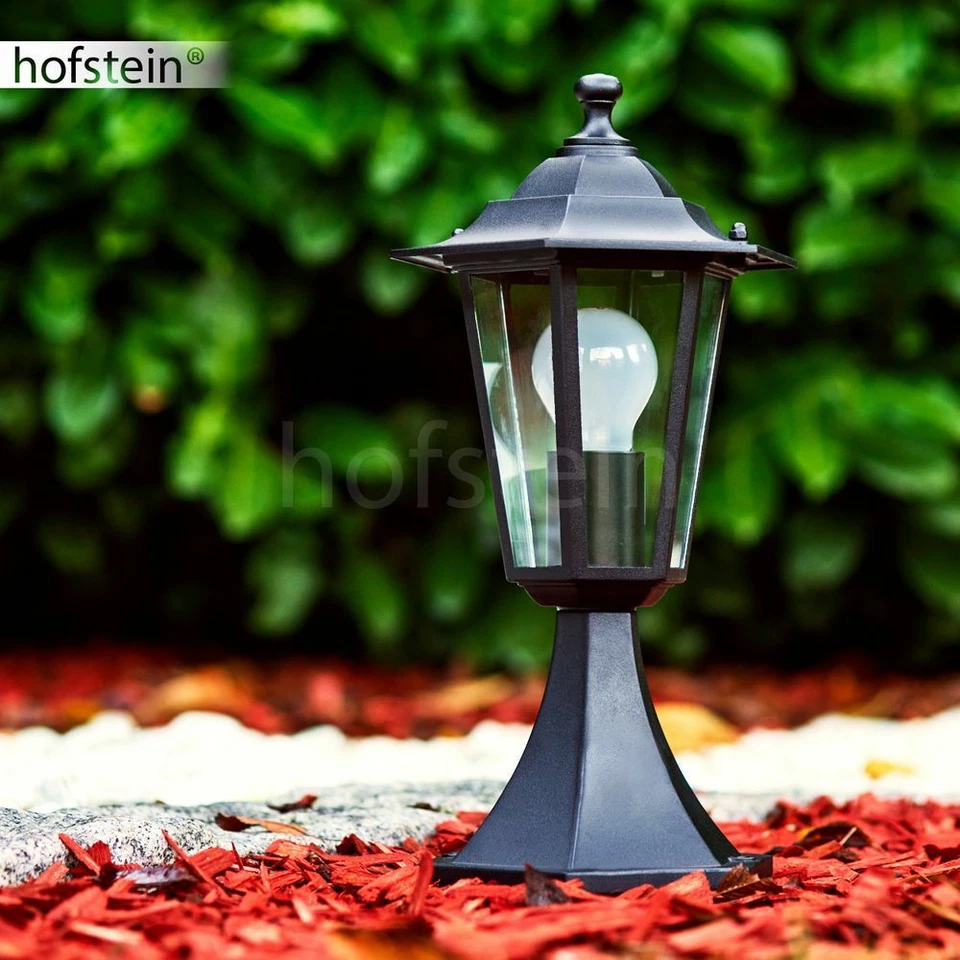 Außen Sockel Lampe Einfahrt Beleuchtung Garten Terrasse Veranda Leuchte schwarz - Bild 4 von 4