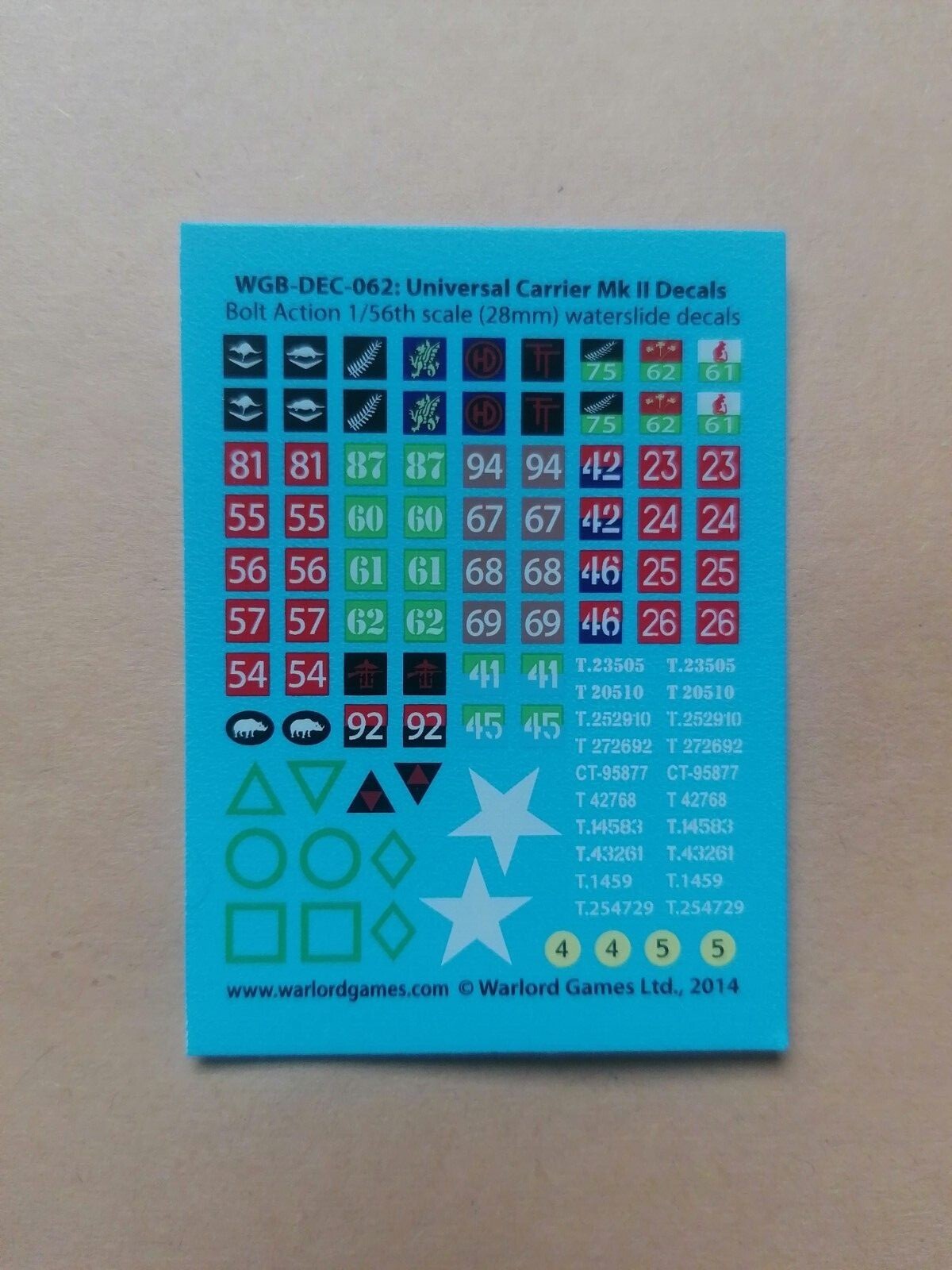 Bolt Action Decals - 28mm German British US Italian Japanese Afrika ...