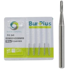 Wave Dental Carbide Burs FG 245 High Speed Friction Grip Domed Fissure Midwest