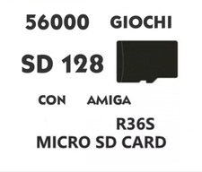 R36S PRO 56000 giochi 128GB MICRO SD SCHEDA SANDISK CONSOLE ARKOS 128 GB AMIGA @