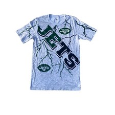 NFL New York Jets boys Youth T-Shirt White & Green Size XL 18-20