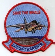 Save the Whale, A-3 Skywarrior Patch, 4 inch, Hook and Loop