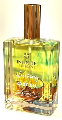 Infinite Beauty Refreshing  Hydrating Body Oil ( Vanilla Coconut ) 5 fl oz New