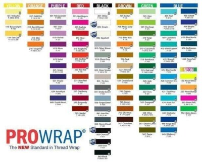 CFM-A PROWRAP COLORFAST SIZE A 100YD SPOOL BROWN/GREEN/BLUE/NEON COLORS