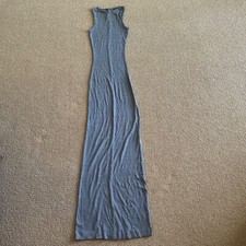 Skims Heather Gray Soft Lounge Ribbed Sleeveless Dress, Size XXS New With Tags