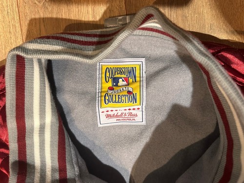 Mitchell & Ness Phillies Reversible Rare Cooperstown Jacket Wool Satin Size 2XL - Picture 4 of 10