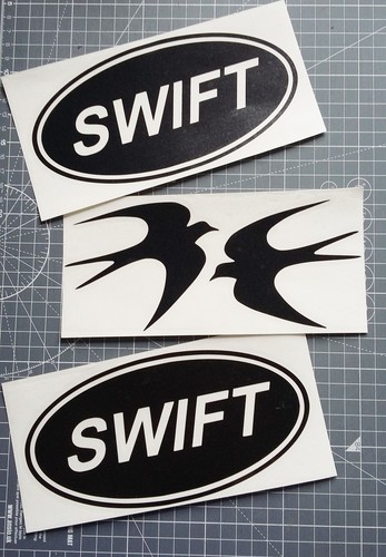 2 x Swift Vinyl Decals / Stickers for Awning Motorhome Caravan - 25 Colours - Afbeelding 1 van 4