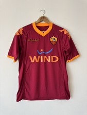 Camiseta de fútbol local AS Roma 2009-2010 Kappa camiseta de fútbol kit talla M para hombre