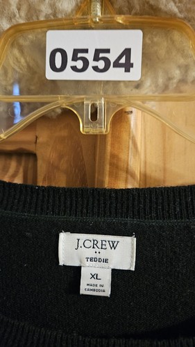 Womens J. Crew Teddie Sweater Black Size XL - Picture 3 of 3