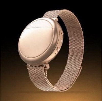 Embr Wave 2 Smart Watch 42mm Rose Gold Metal Case Stainless Steel Band 4GB