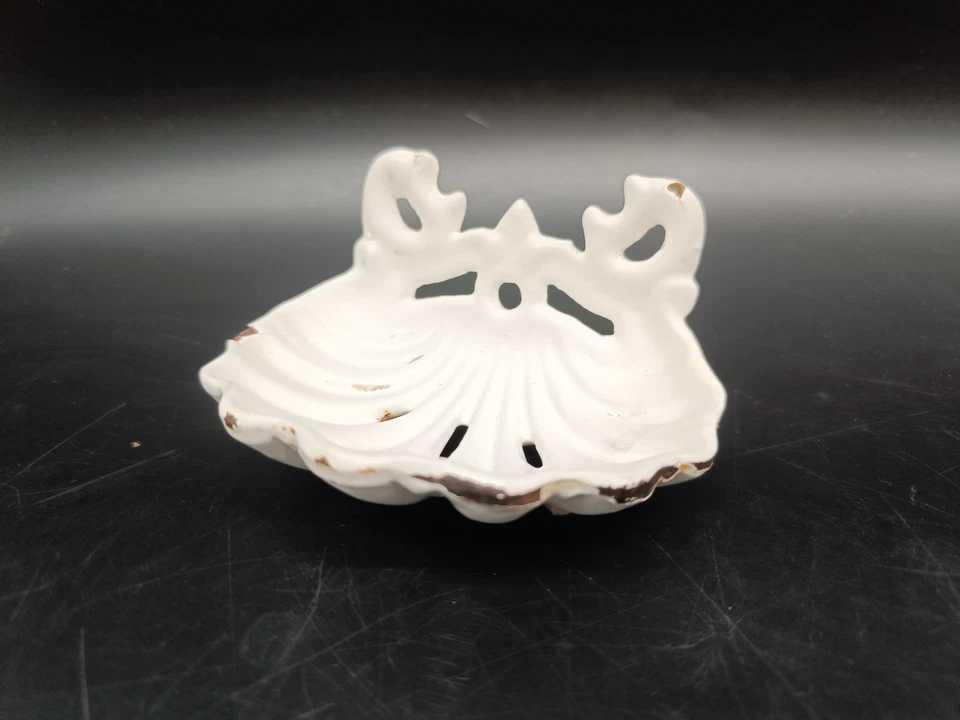 Ancien Porte Savon Fonte émaillée Vintage - Photo 2/4