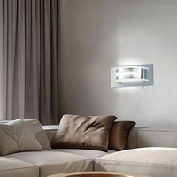 Led Wand Spot Lampe Strahler Leuchte Chrom Beleuchtung Wohn- Schlaf- Ess- Zimmer