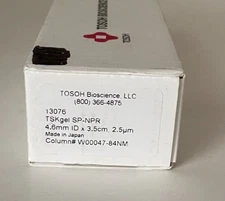 HPLC COLUMN, TSKgel SP-NPR 4.6mm x 3.5cm SEALED Tosoh 13076 PEEK Cation Exchange