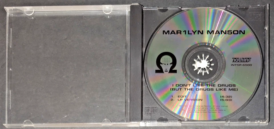 Marilyn Manson I Don't Like The Drugs CD Single Promo Limited 1st US Edition Foto 2 de 4
