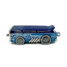 2011 Hot Wheels Mattel Bendy Bus Transporter Vehicle VO146 Loose Blue Toy A