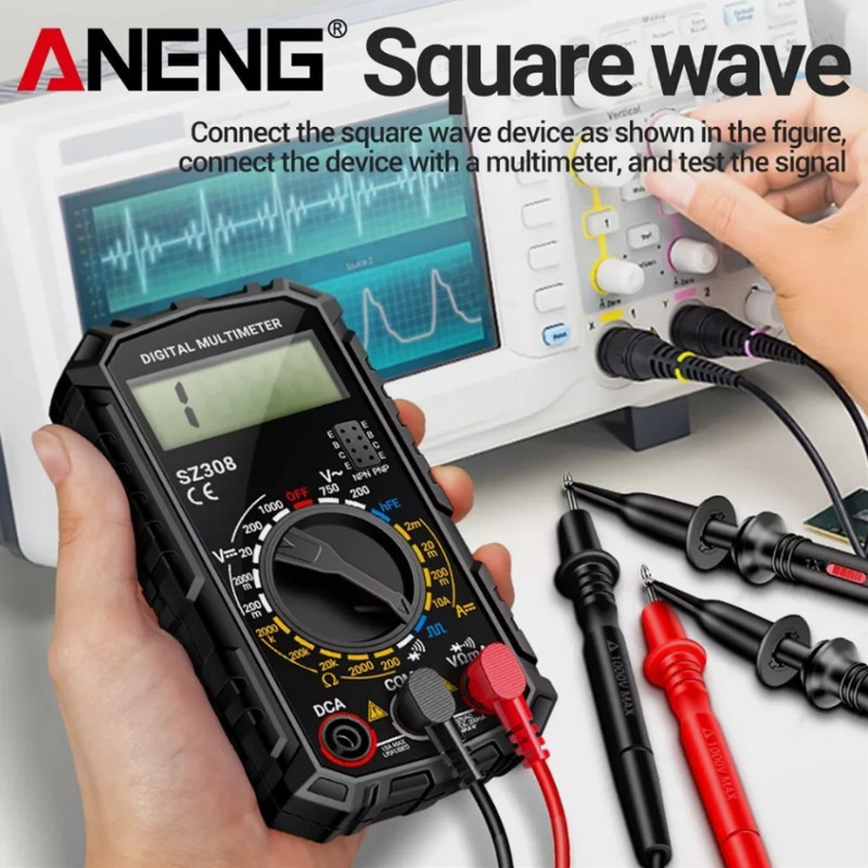 Electric SZ308 Digital Multimeter AC DC Voltage Current Resistance Mini Meter UK
