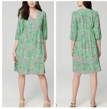 J. Jill Garden Green Floral Dress NWT XL Spring Brunch Date Tea Party