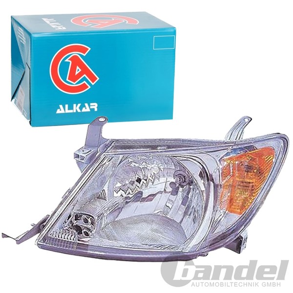 Alkar H4 Scheinwerfer Ohne LWR Chrom Orange Links Passend FüR Toyota Hilux | 274-image