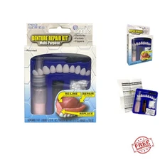 Compact Denture Repair Kit - Effortless Repair for Broken & Loose Dentures
