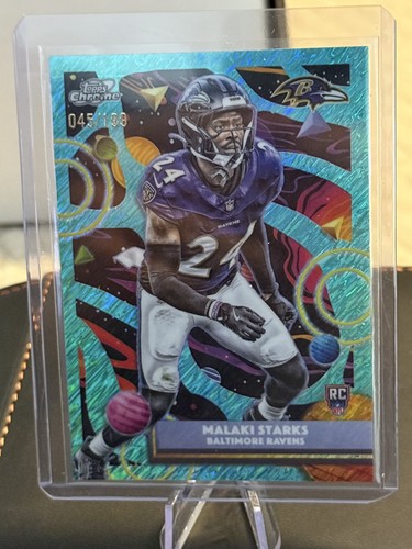 2025 Topps Cosmic Chrome Malaki Starks Aqua Equinox RC Baltimore Ravens 045/199