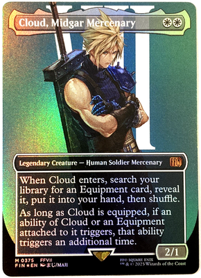 MTG Cloud, Midgar Mercenary (Borderless Foil) Final Fantasy 375 NM