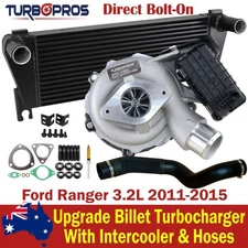 Upgrade Billet Turbocharger&Intercooler+Hoses For Ford Ranger 3.2L 2011-2015