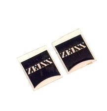 2 Pcs  ZEISS Metal Silver Sticker Label Logo  15mm x 15mm